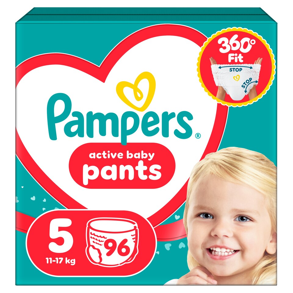obrázok 1 z Pampers Active Baby Plienkové Nohavičky Veľkosť 5, 96 Plienok, 11kg-17kg