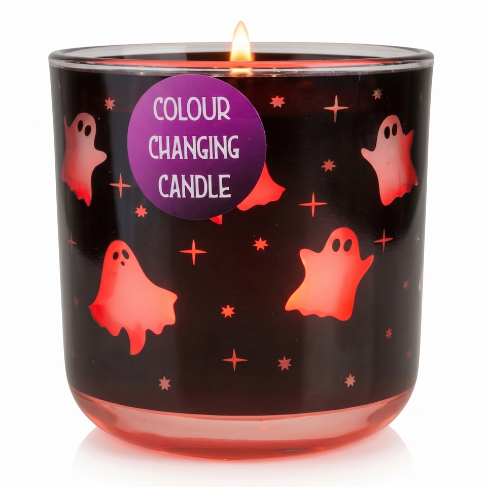 image 1 of Candlelight Halloween Ghost Light Up Colour Changing LED Candle 390G