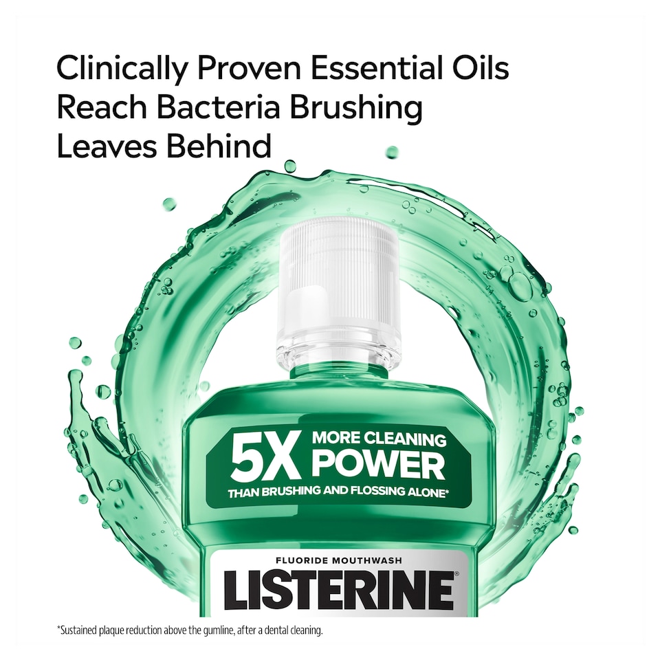 image 1 of Listerine Fresh Burst Antibacterial Mouthwash 500ml
