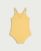 image 2 of F&F Girls Ice Cream Embroidered Swimsuit in Yellow