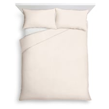 F&F Home Ivory Teddy Fleece Duvet Set Double