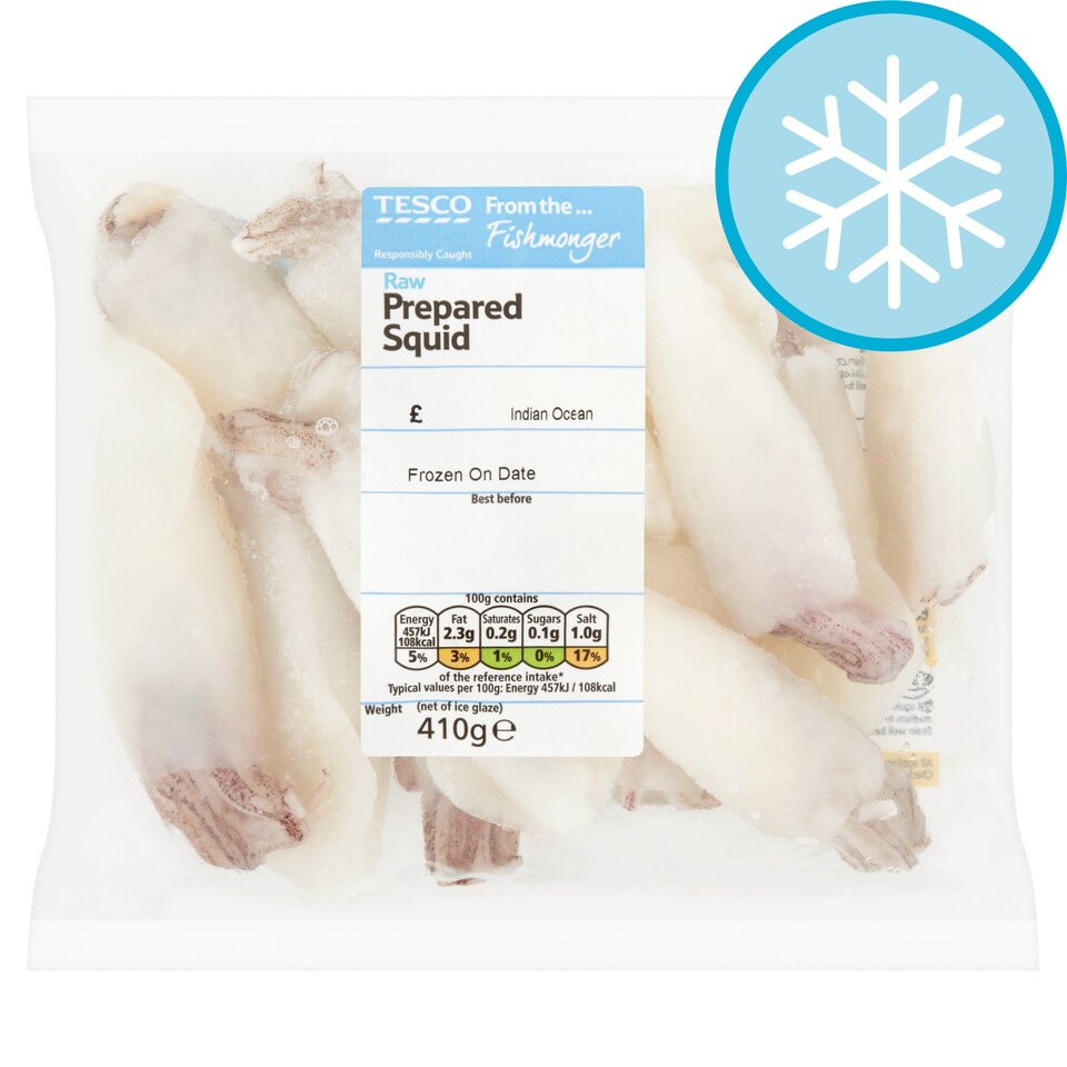 Raw Prepared Squid 410G