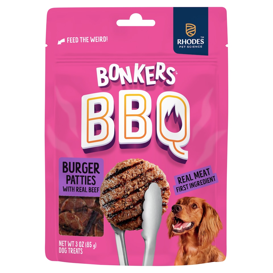 image 1 of Bonkers Dog Treats Dry BBQ Burger Patties 85 G