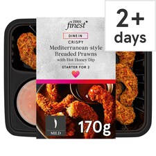 Tesco Finest Mediterranean Style Tempura Prawn With Honey Dip 170G