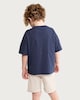 image 3 of F&F Boys Pure Cotton Time for an Adventure Embroidered T-Shirt in Navy
