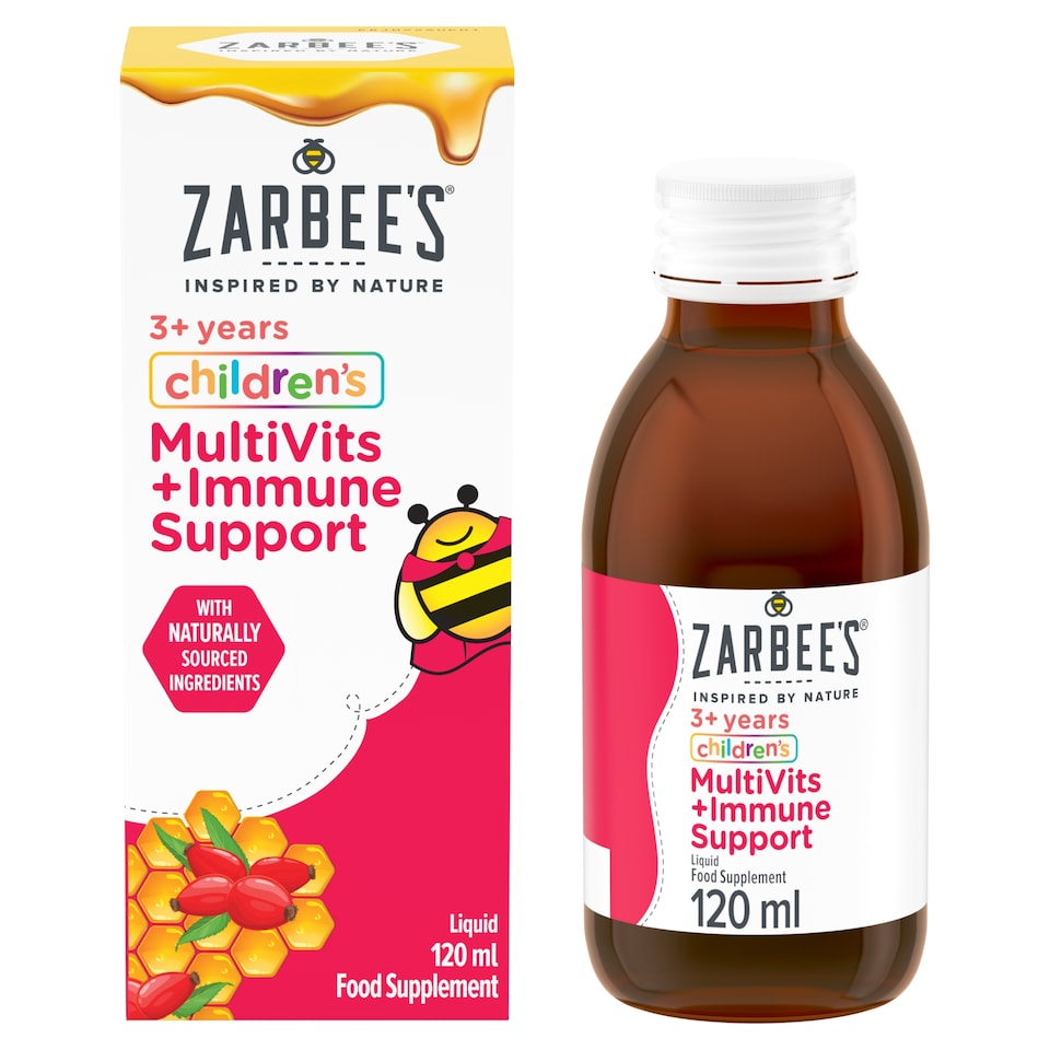 image 1 of Zarbee's Children's Multivitamins + Immune Support Kids Aged 3+ 120ml