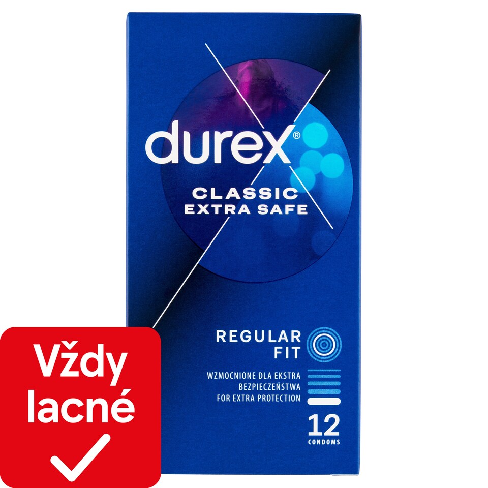 obrázok 1 z Durex Classic Extra Safe prezervatívy 12 ks