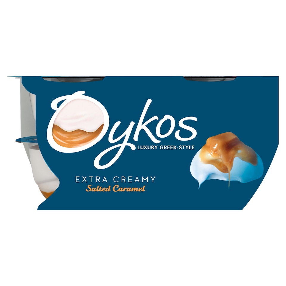 image 1 of Oykos Salted Caramel Luxury Greek Style Yoghurt Dessert 4x110g