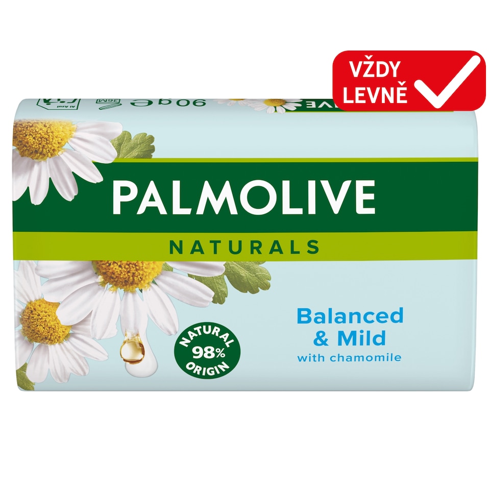 Obrázek 1 pro produkt Palmolive Naturals tuhé mýdlo s výtažky heřmánku 90g