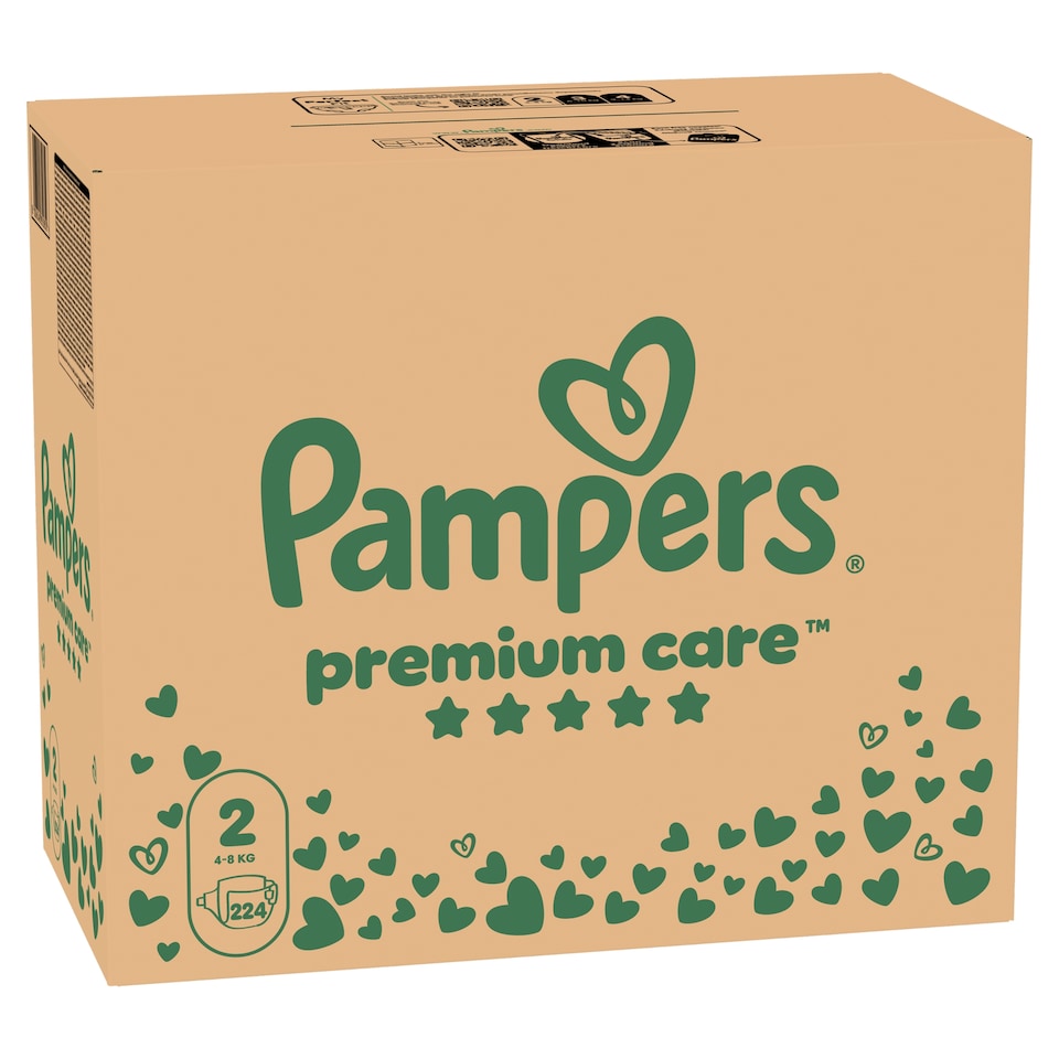 Obrázek 1 pro produkt Pampers Premium Care Velikost 2, 224 Dětské Plenky, 4kg-8kg