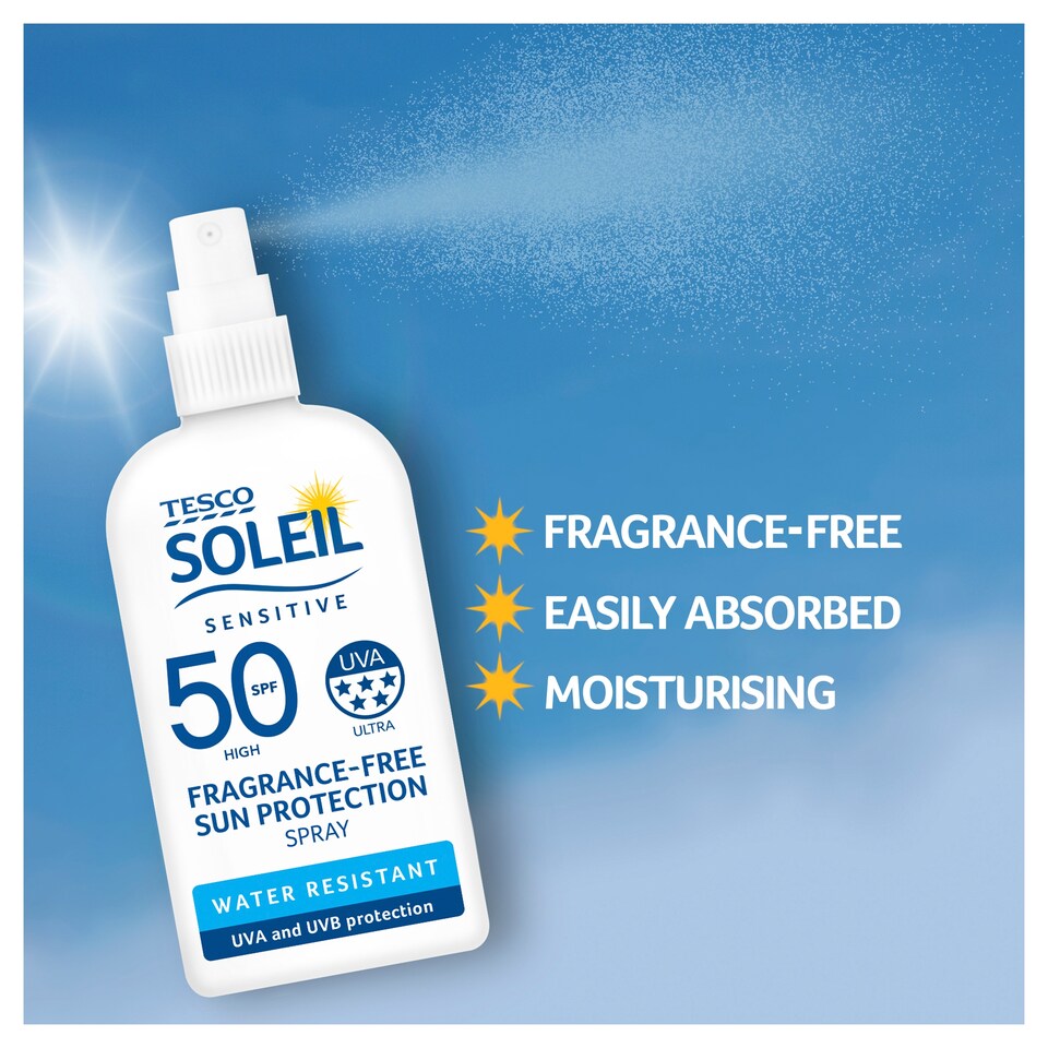 image 1 of Tesco Soleil Sensitive Sun Spray Spf 50 200Ml