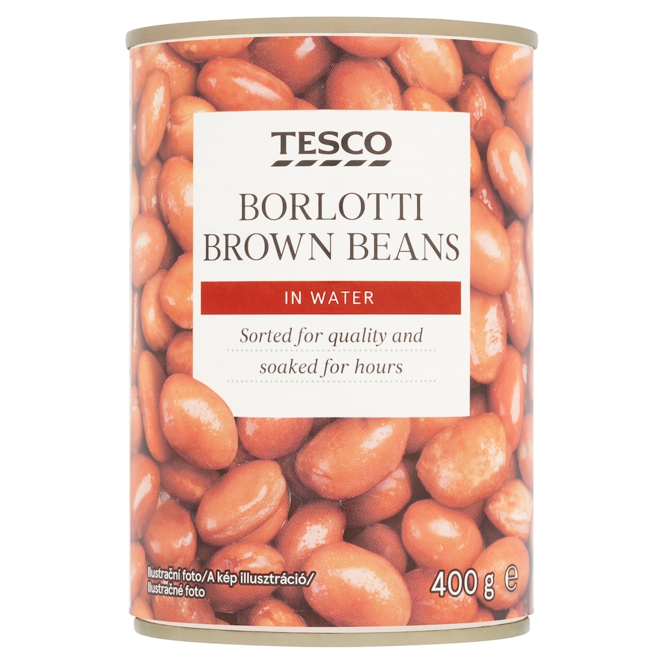 Tesco Borlotti fazuľa vo vodnom náleve 400 g