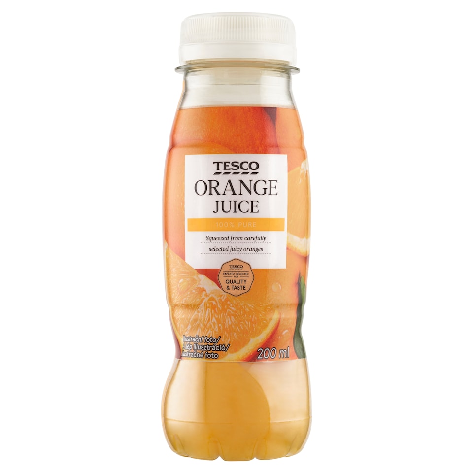 Tesco 100% Orange Juice 200 ml