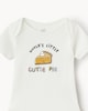 image 3 of F&F Baby Pure Cotton Uncle's Little Cutie Pie Bodysuit in Ecru