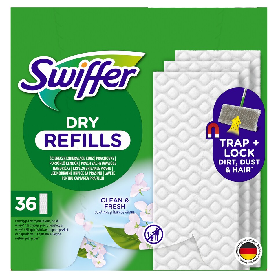image 1 of Swiffer Náhradné Suché Handričky 36 Zozbierajú, Zachytia A Uzamknú Prach