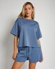 image 2 of Rise by Zara McDermott Oversized Crew Neck T-Shirt in Blue