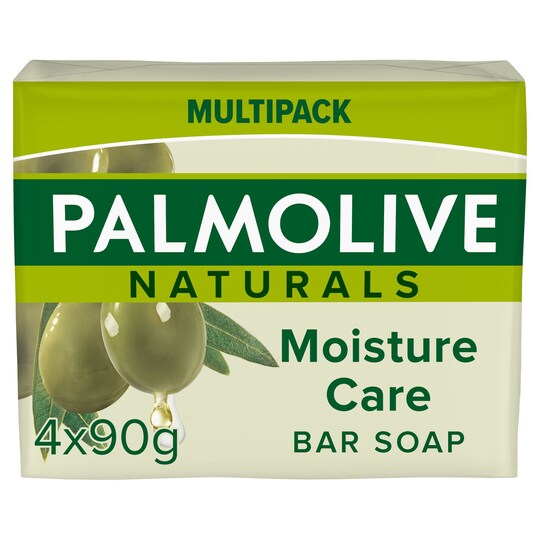 Palmolive Naturals Moisture Care 4X90g Bar Soap Tesco Groceries