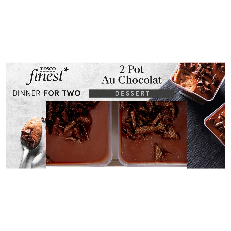 Tesco Finest 2 Pot Au Choclat 152G