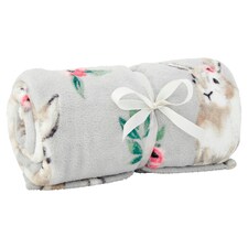 Fox & Ivy Printed Throw - Rabbit