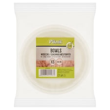 Piknik cukornád mélytányér 400 ml-es 6 db