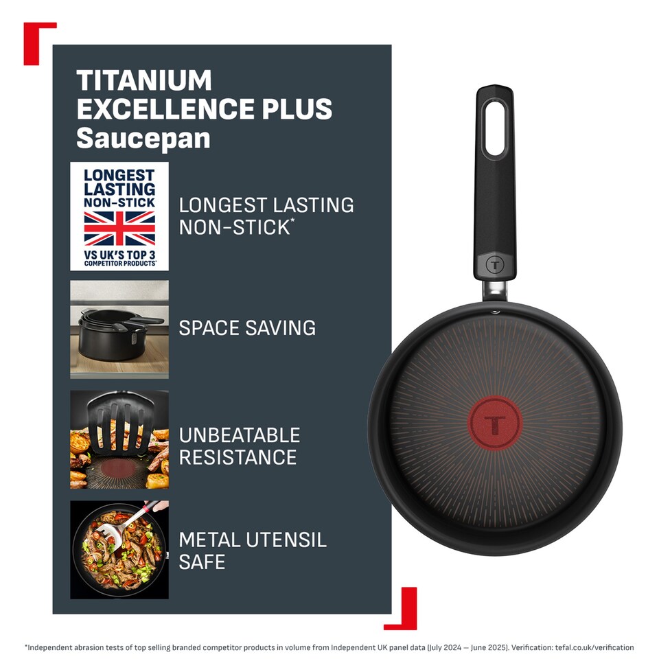 image 1 of Tefal Titanium Excellence Saucepan 20cm