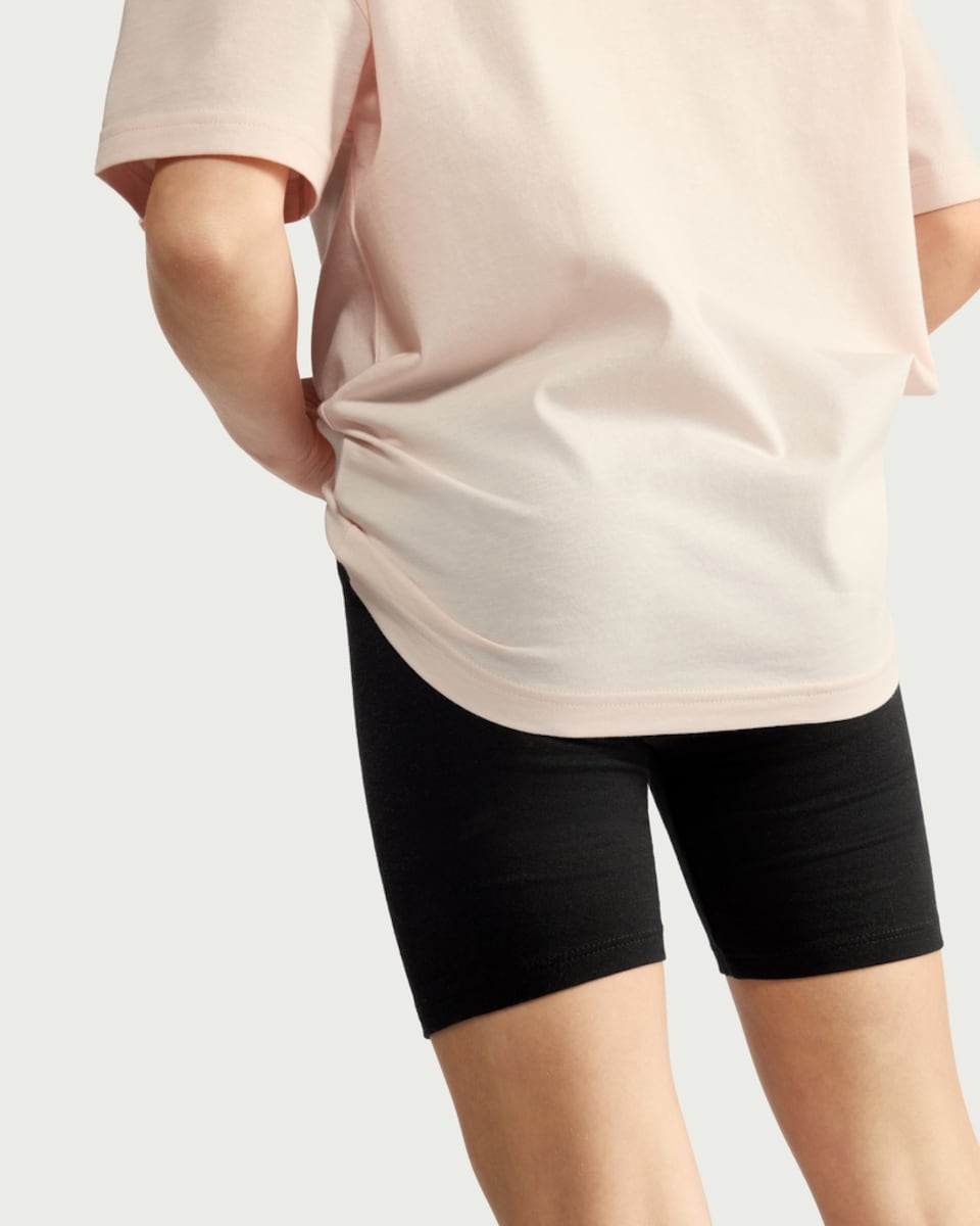 image 1 of F&F Girls 2-Pack Cotton Rich Cycling Shorts in Black