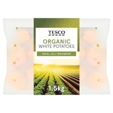 Tesco Organic White Potatoes 1.5Kg