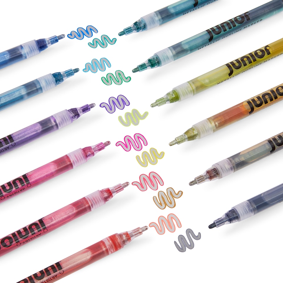 image 1 of Artistry Junior 12 Metallic Outline Markers