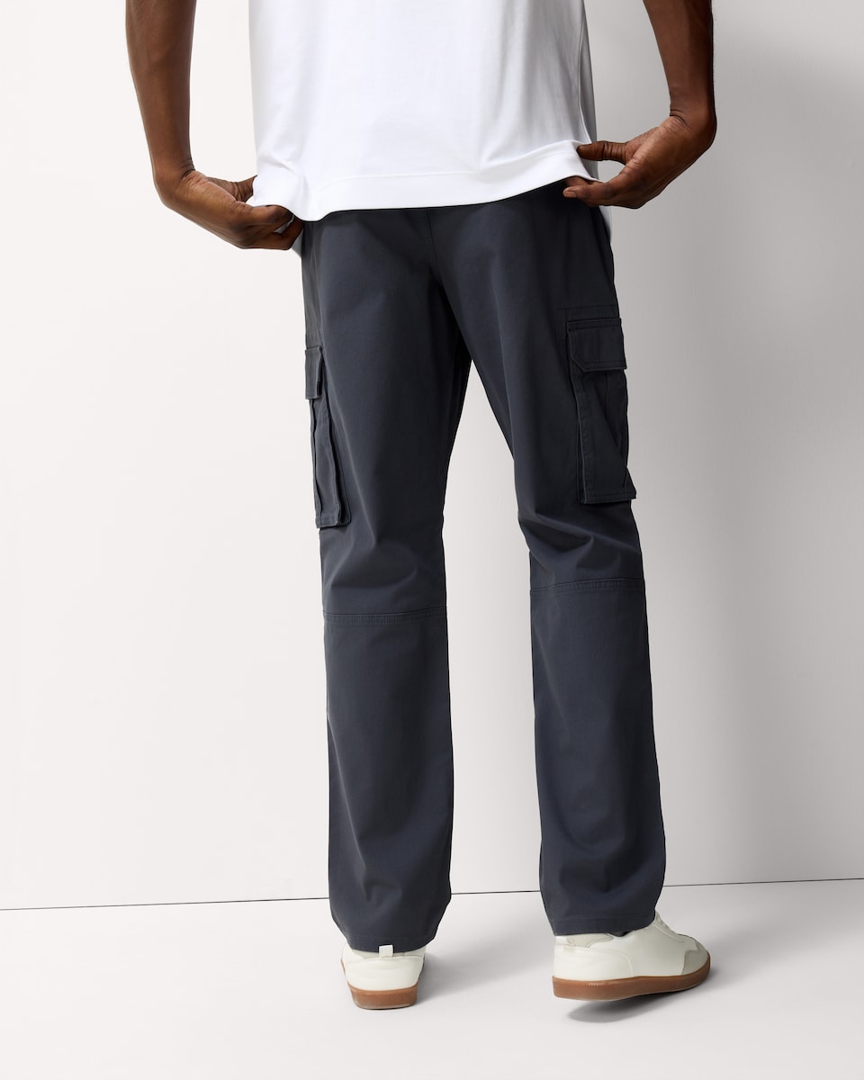 image 1 of F&F Cotton Rich Cargo Trousers in Blue