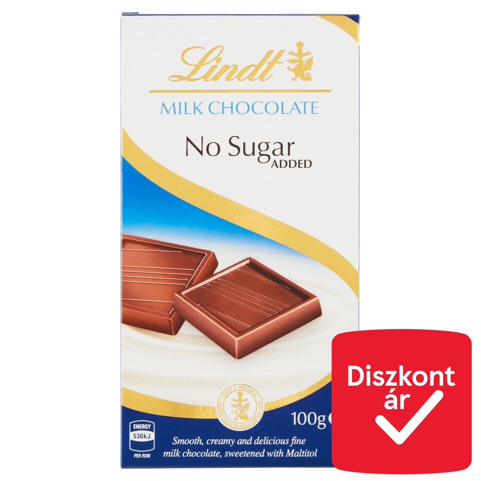 Lindt Milk Chocolate No Sugar Added 100 g