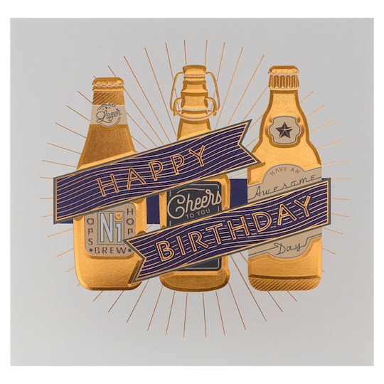 Carte Blanche Birthday Card Cheers To You Beers Tesco Groceries