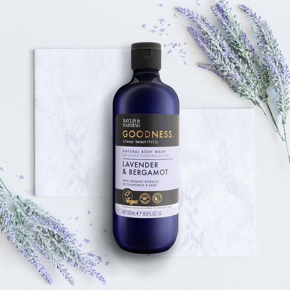 image 1 of Baylis & Harding Goodness Natural Body Wash Lavender & Bergamot 500Ml