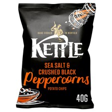 Kettle Sea Salt And Black Pepper Chips 40G