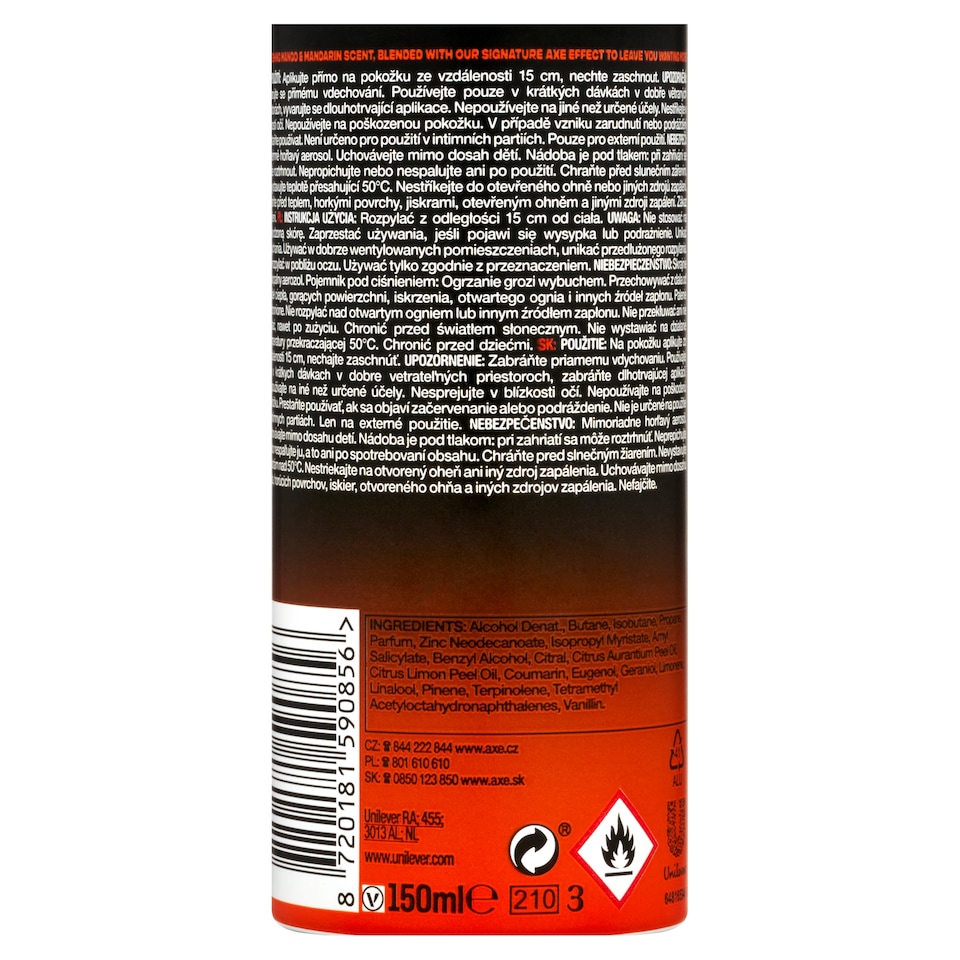 obrázok 1 z Axe Sunset Fresh Dezodorant sprej 150 ml