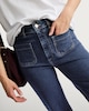 image 2 of The F&F Edit Patch Pocket Flared Jeans in Blue