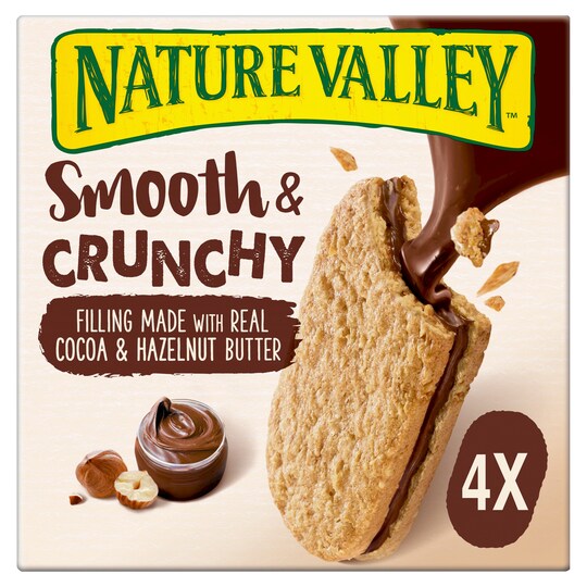 Nature Valley Nut Butter Biscuits Cocoa Hazlenut 4 Pack 152G Tesco
