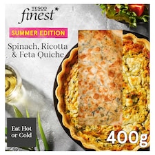 Tesco Finest Spinach , Ricotta & Feta Quiche 400G