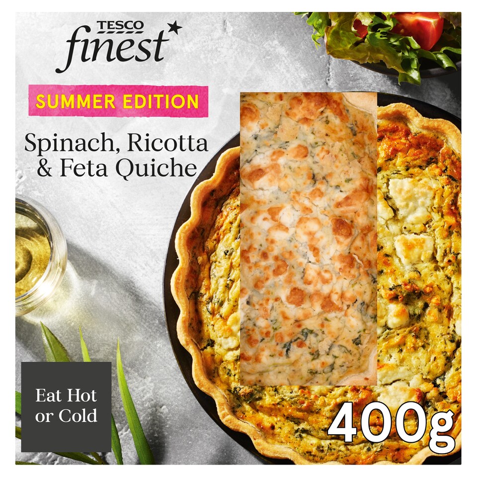 Tesco Finest Spinach , Ricotta & Feta Quiche 400G