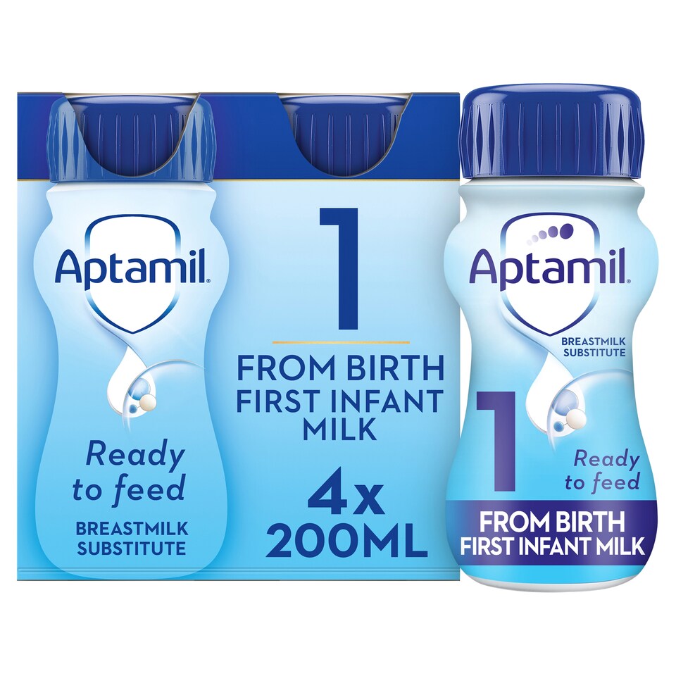 image 1 of Aptamil 1 First Milk Multipack 4X200ml Ready To Feed Liquid