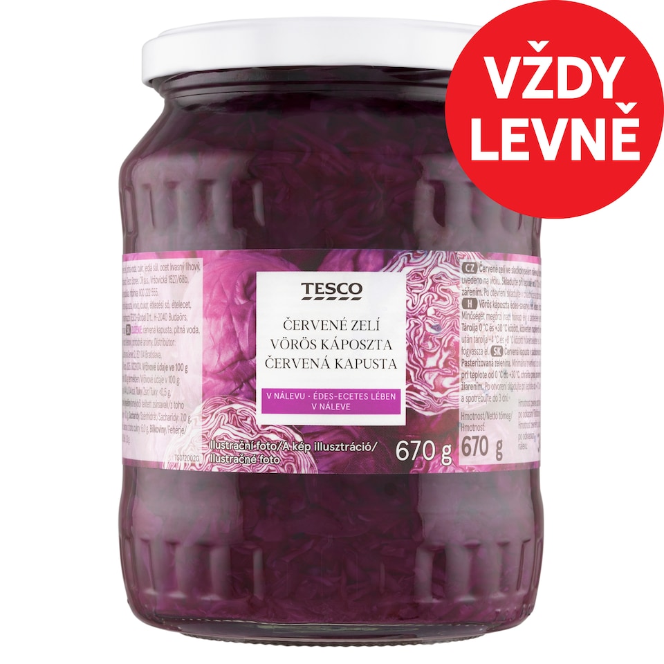 Tesco Red Cabbage in Pickle 670g