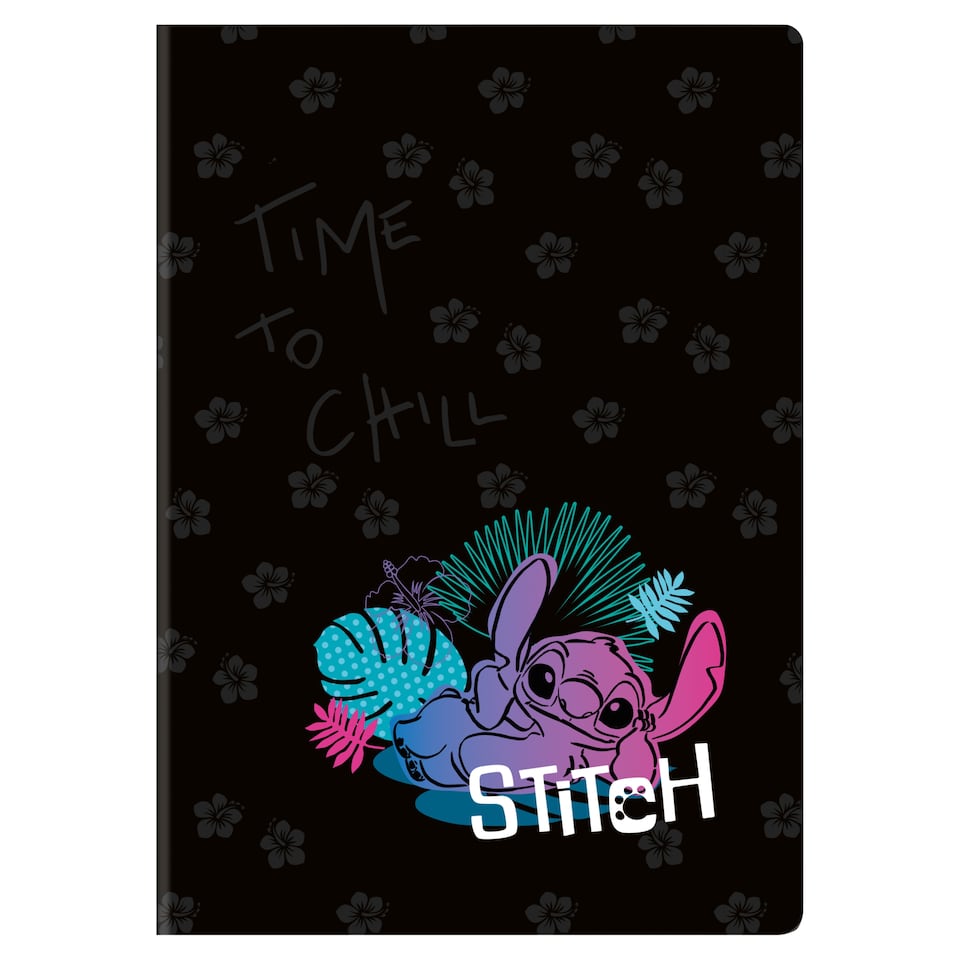 Disney Stitch Black vonalas füzet A4