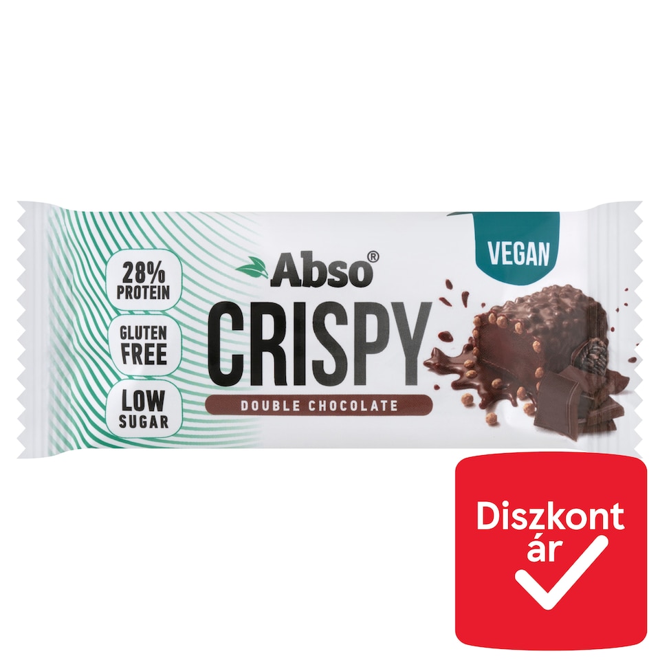Abso Crispy dupla csokoládé fehérje szelet 50 g  1. kép