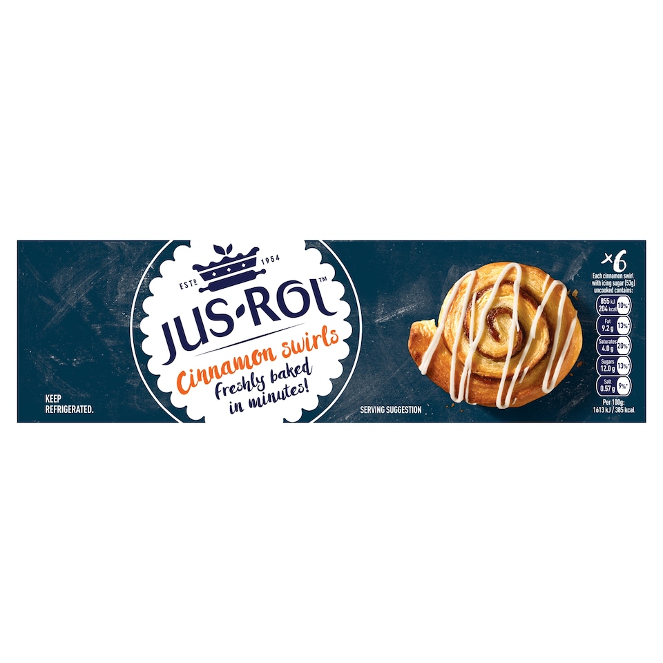 Jus-Rol Ready to Bake Cinnamon Swirls 320g