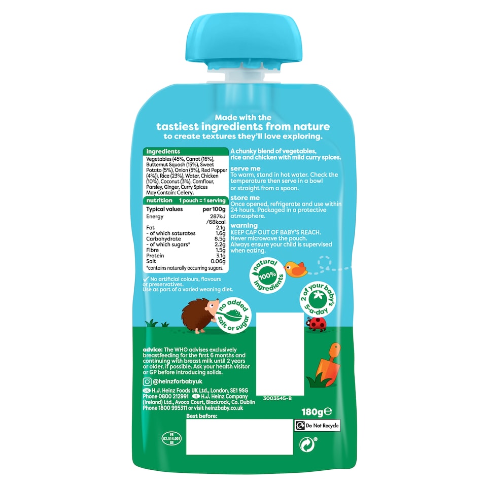 image 1 of Heinz Thai Chicken Curry Baby Food Pouch 180g