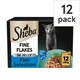 image 1 of Sheba Fine Flakes Wet Cat Food Pouches Fish in Jelly 12x85g