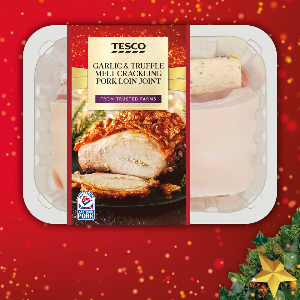Tesco Garlic & Truffle Melt Crackling Pork Joint 1Kg