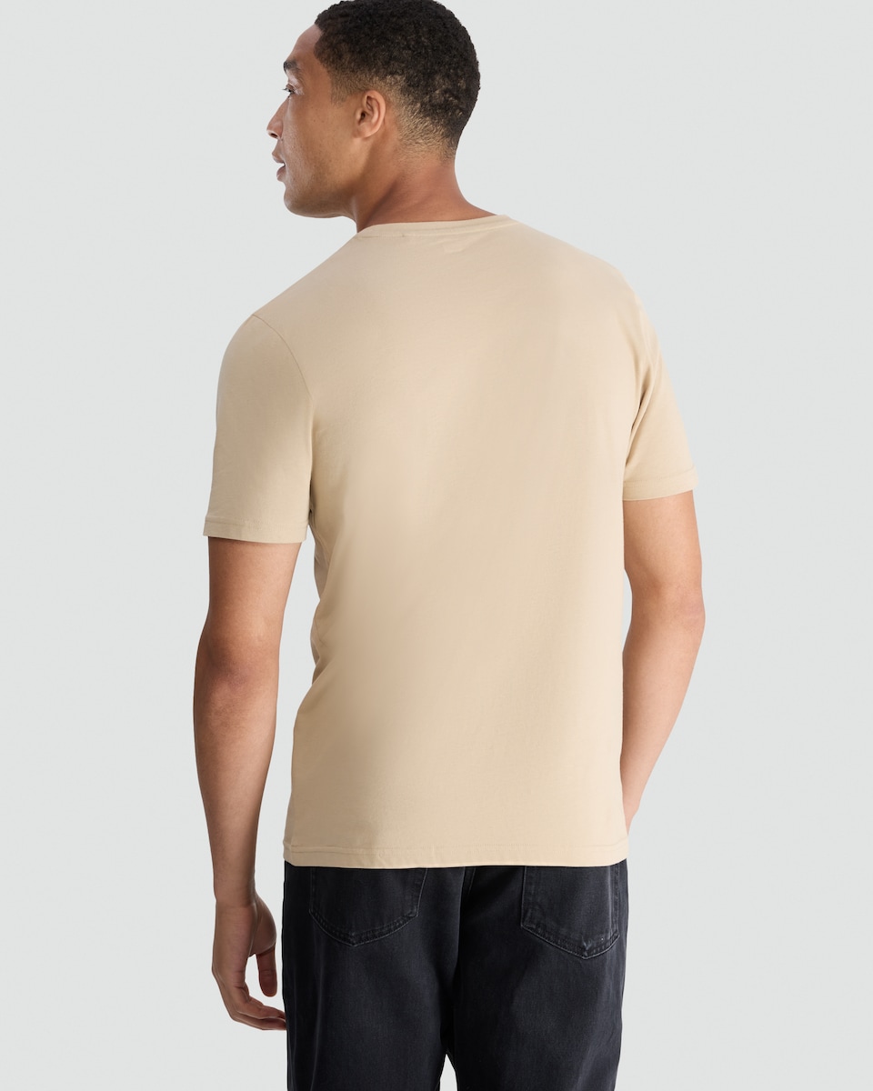 image 1 of F&F Pure Cotton Short Sleeved T-Shirt in Camel