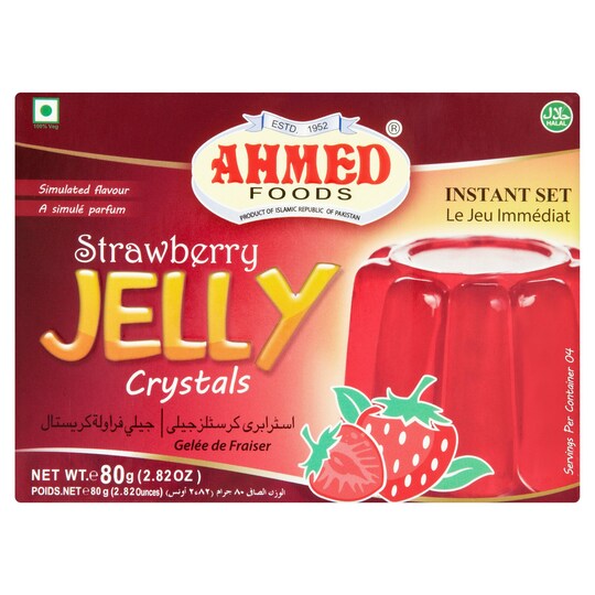 Ahmed Strawberry Jelly 80G Tesco Groceries