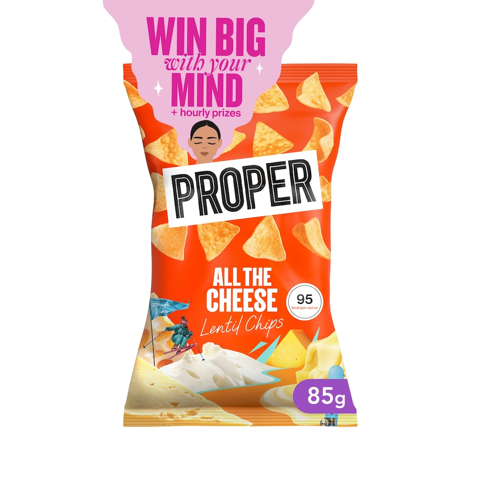 PROPER All The Cheese Lentil Chips 85g