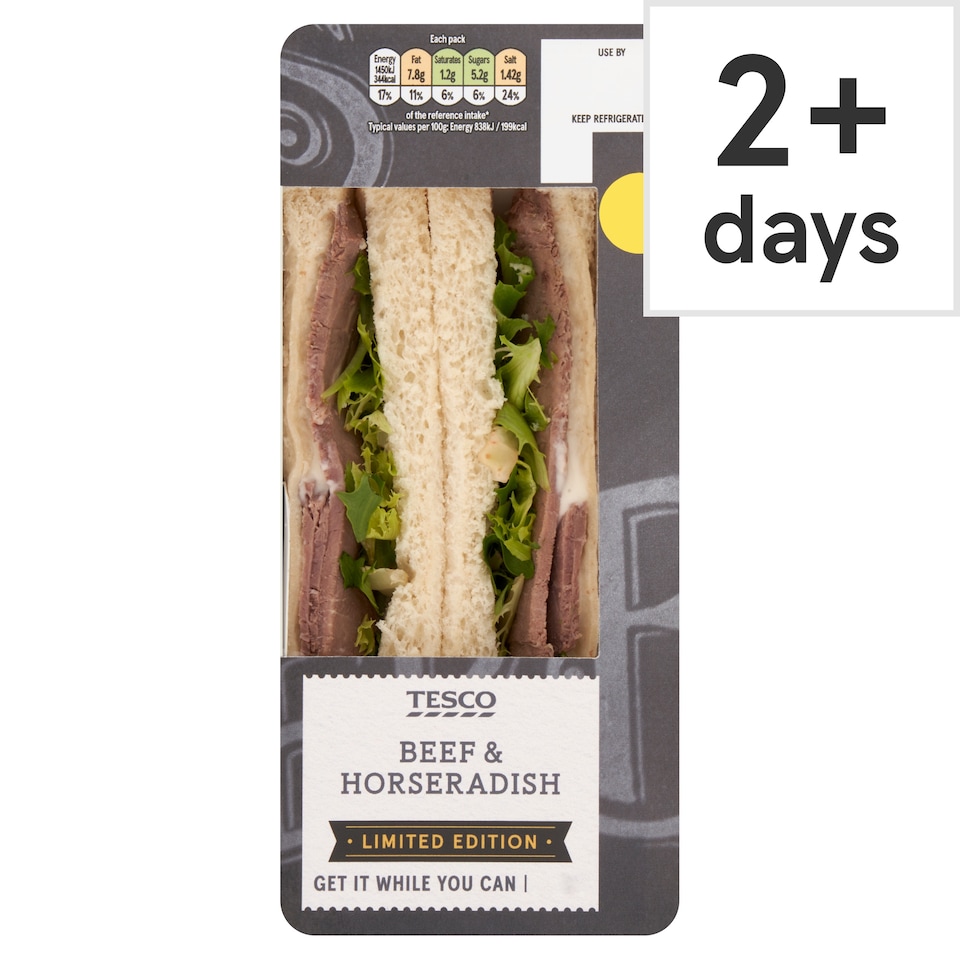 Tesco Beef & Horseradish Sandwich